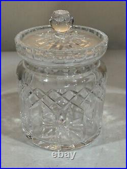 Vintage Waterford Crystal Colleen Biscuit Barrel & Lid Made In Ireland Mint