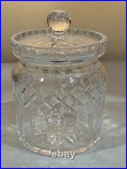 Vintage Waterford Crystal Colleen Biscuit Barrel & Lid Made In Ireland Mint