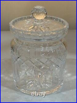 Vintage Waterford Crystal Colleen Biscuit Barrel & Lid Made In Ireland Mint