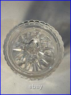 Vintage Waterford Crystal Colleen Biscuit Barrel & Lid Made In Ireland Mint