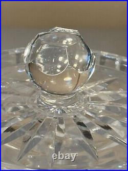 Vintage Waterford Crystal Colleen Biscuit Barrel & Lid Made In Ireland Mint