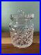 Vintage Waterford Crystal Glandore 5.75×4.75 Biscuit Barrel Cookie Jar withLid