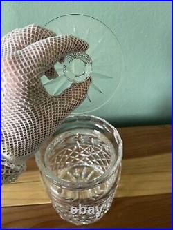 Vintage Waterford Crystal Glandore 5.75x4.75 Biscuit Barrel Cookie Jar withLid
