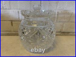 Vintage Waterford Crystal Round Biscuit Jar Lidded