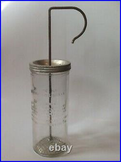 Vtg Depression Era Wesson Oil Mayonnaise Maker Mixer Recipe Embossed on Glass