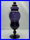 Vtg_Empoli_Glass_Apothecary_Jar_Mid_Century_Canister_Pedestal_Vase_With_Lid_01_agk