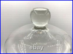 Vtg Lg 13 Hand Blown Glass Dome Display Jar Cloche Taxidermy Ground Rim