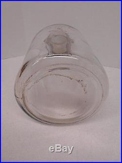Vtg ONE GALLON Glass CANNING JAR Jug ATLAS EDJ Seal WOOD HANDLE 11 1/2 Bottle