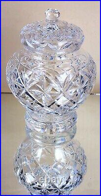 WATERFORD CRYSTAL Vanity, Ginger Jar & Lid, 8Tall