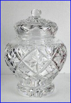 WATERFORD CRYSTAL Vanity, Ginger Jar & Lid, 8Tall