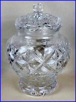 WATERFORD CRYSTAL Vanity, Ginger Jar & Lid, 8Tall