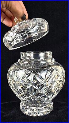 WATERFORD CRYSTAL Vanity, Ginger Jar & Lid, 8Tall