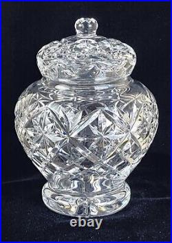 WATERFORD CRYSTAL Vanity, Ginger Jar & Lid, 8Tall