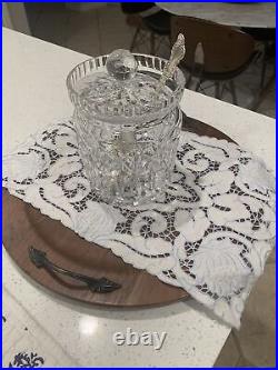 WATERFORD Crystal LISMORE Cookie / Biscuit /Pickle Barrel Made Ireland RARE