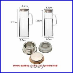 Water Bottle Jar with Lid and Handle Transparent Large Capacity Hot or Cold Use