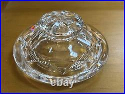 Waterford Biscuit Barrel Cookie Jar withOrig Lid Crosshatch Diamond Pattern