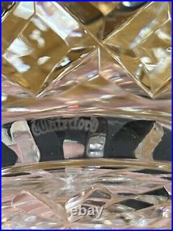 Waterford Biscuit Barrel Cookie Jar withOrig Lid Crosshatch Diamond Pattern