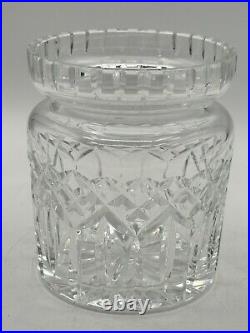 Waterford Biscuit Jar Crystal Lismore Barrel With Inset Lid