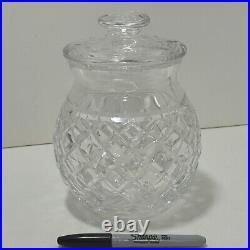 Waterford Crystal Cut Glass Pineapple Cookie Biscuit Candy Barrel Jar with Lid