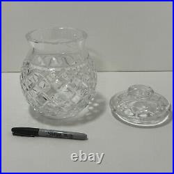 Waterford Crystal Cut Glass Pineapple Cookie Biscuit Candy Barrel Jar with Lid