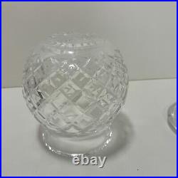 Waterford Crystal Cut Glass Pineapple Cookie Biscuit Candy Barrel Jar with Lid