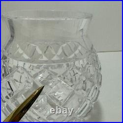 Waterford Crystal Cut Glass Pineapple Cookie Biscuit Candy Barrel Jar with Lid