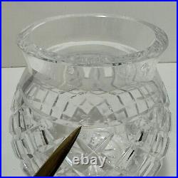 Waterford Crystal Cut Glass Pineapple Cookie Biscuit Candy Barrel Jar with Lid