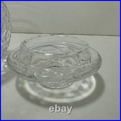 Waterford Crystal Cut Glass Pineapple Cookie Biscuit Candy Barrel Jar with Lid