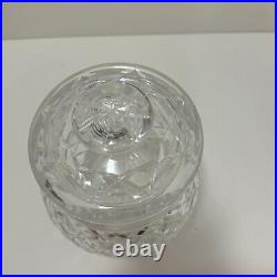 Waterford Crystal Cut Glass Pineapple Cookie Biscuit Candy Barrel Jar with Lid