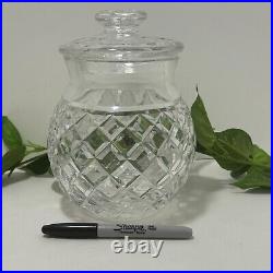 Waterford Crystal Cut Glass Pineapple Cookie Biscuit Candy Barrel Jar with Lid