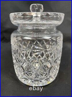 Waterford Crystal Glandore Biscuit Jar Laurel Leaves 2144