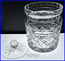 Waterford Crystal Glass Glandore Biscuit Barrel Sweet Candy Cookie Jar & Lid 7