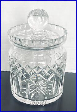 Waterford Crystal Lismore Biscuit Barrel Cookie Jar Vintage Ireland 8