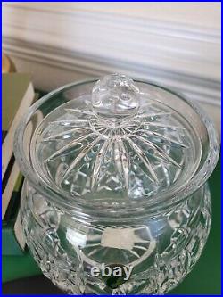 Waterford Crystal Lismore Biscuit Barrel Round 7.5 129582 MINT COND