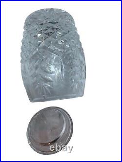 Waterford Crystal Pineapple Biscuit Barrel Jar With Lid 8 Tall RARE- GORGEOUS