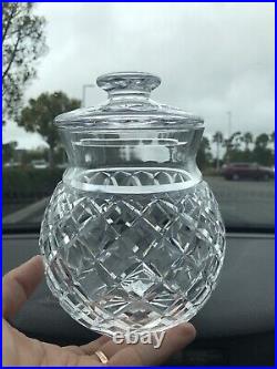 Waterford Crystal Pineapple Biscuit Barrel With Lid Ireland Signed
