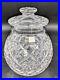 Waterford Crystal Pineapple Cookie Biscuit Candy Barrel Jar with Lid Signed