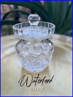 Waterford Lismore Crystal Jar Jam Jelly Honey Mustard With Lid