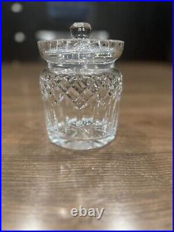 Waterford Lismore Fine Cut Crystal Biscuit Jar With Lid Signed