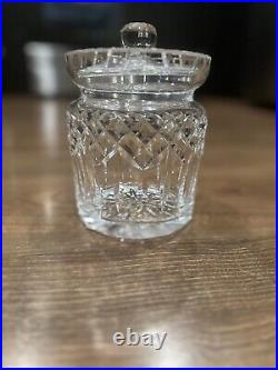 Waterford Lismore Fine Cut Crystal Biscuit Jar With Lid Signed