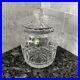 Waterford Signature Lismore Pattern Fine Crystal Biscuit Barrel withLid Old Stamp