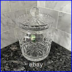 Waterford Signature Lismore Pattern Fine Crystal Biscuit Barrel withLid Old Stamp