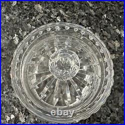 Waterford Signature Lismore Pattern Fine Crystal Biscuit Barrel withLid Old Stamp