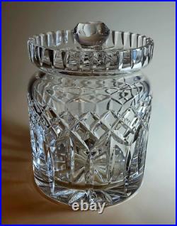 Waterford's Signature Lismore Pattern Fine Crystal Biscuit Barrel withLid