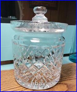 Webb Corbett Georgian Crystal Glass Biscuit Jar withLid Royal Doulton Canister