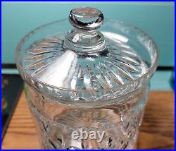 Webb Corbett Georgian Crystal Glass Biscuit Jar withLid Royal Doulton Canister